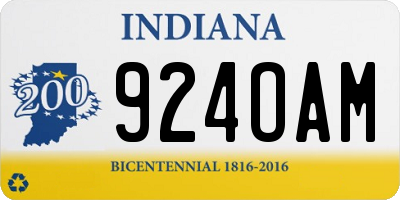 IN license plate 924OAM