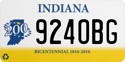 IN license plate 924OBG