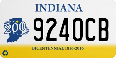 IN license plate 924OCB