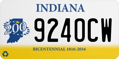 IN license plate 924OCW