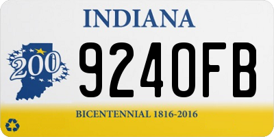 IN license plate 924OFB