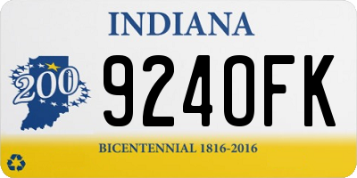 IN license plate 924OFK
