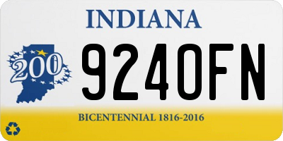 IN license plate 924OFN