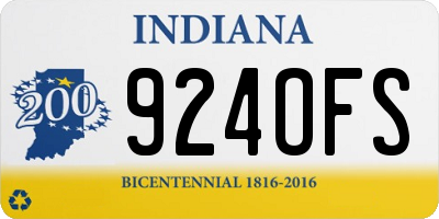 IN license plate 924OFS