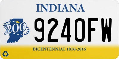 IN license plate 924OFW