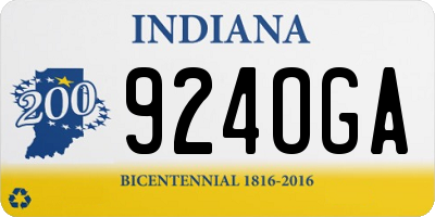 IN license plate 924OGA