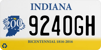 IN license plate 924OGH