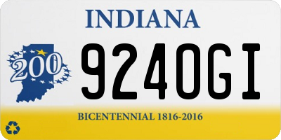 IN license plate 924OGI