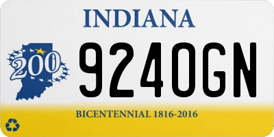 IN license plate 924OGN