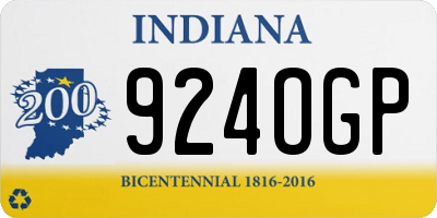 IN license plate 924OGP