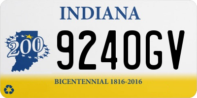 IN license plate 924OGV