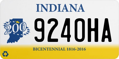 IN license plate 924OHA