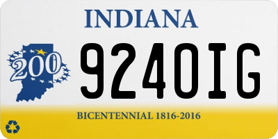 IN license plate 924OIG