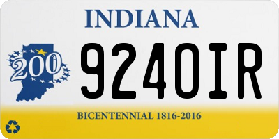 IN license plate 924OIR
