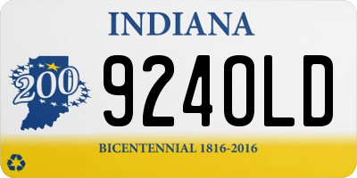 IN license plate 924OLD