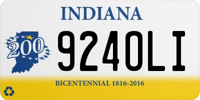 IN license plate 924OLI