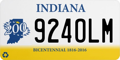IN license plate 924OLM