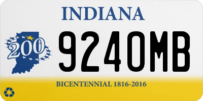 IN license plate 924OMB
