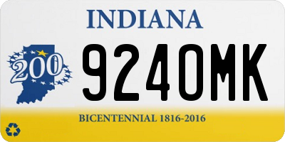 IN license plate 924OMK