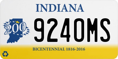 IN license plate 924OMS