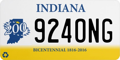 IN license plate 924ONG