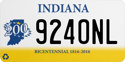 IN license plate 924ONL