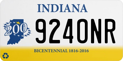 IN license plate 924ONR