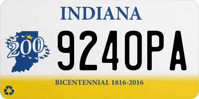 IN license plate 924OPA