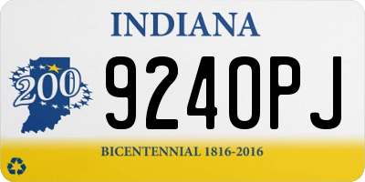 IN license plate 924OPJ