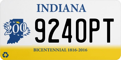 IN license plate 924OPT