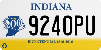 IN license plate 924OPU