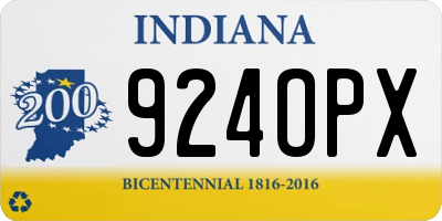 IN license plate 924OPX