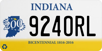 IN license plate 924ORL