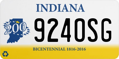 IN license plate 924OSG