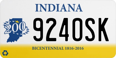 IN license plate 924OSK