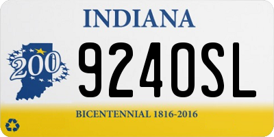IN license plate 924OSL