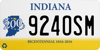 IN license plate 924OSM