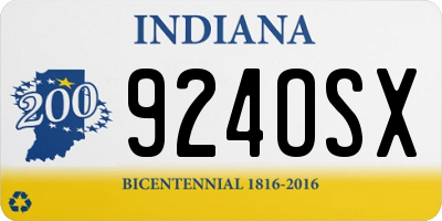 IN license plate 924OSX