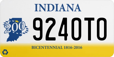 IN license plate 924OTO