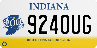IN license plate 924OUG