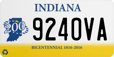 IN license plate 924OVA
