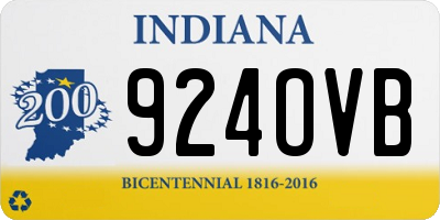 IN license plate 924OVB