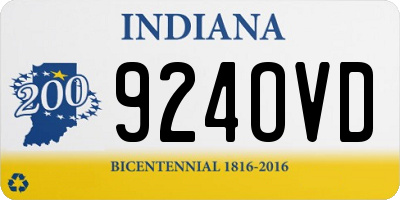 IN license plate 924OVD