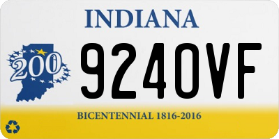 IN license plate 924OVF