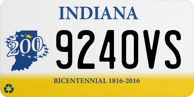 IN license plate 924OVS