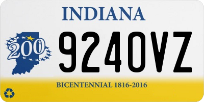 IN license plate 924OVZ