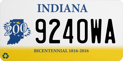 IN license plate 924OWA