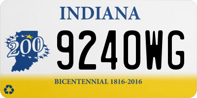 IN license plate 924OWG