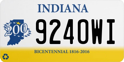IN license plate 924OWI