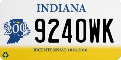 IN license plate 924OWK